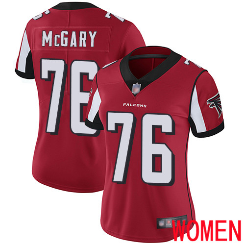 Atlanta Falcons Limited Red Women Kaleb McGary Home Jersey NFL Football #76 Vapor Untouchable->women nfl jersey->Women Jersey